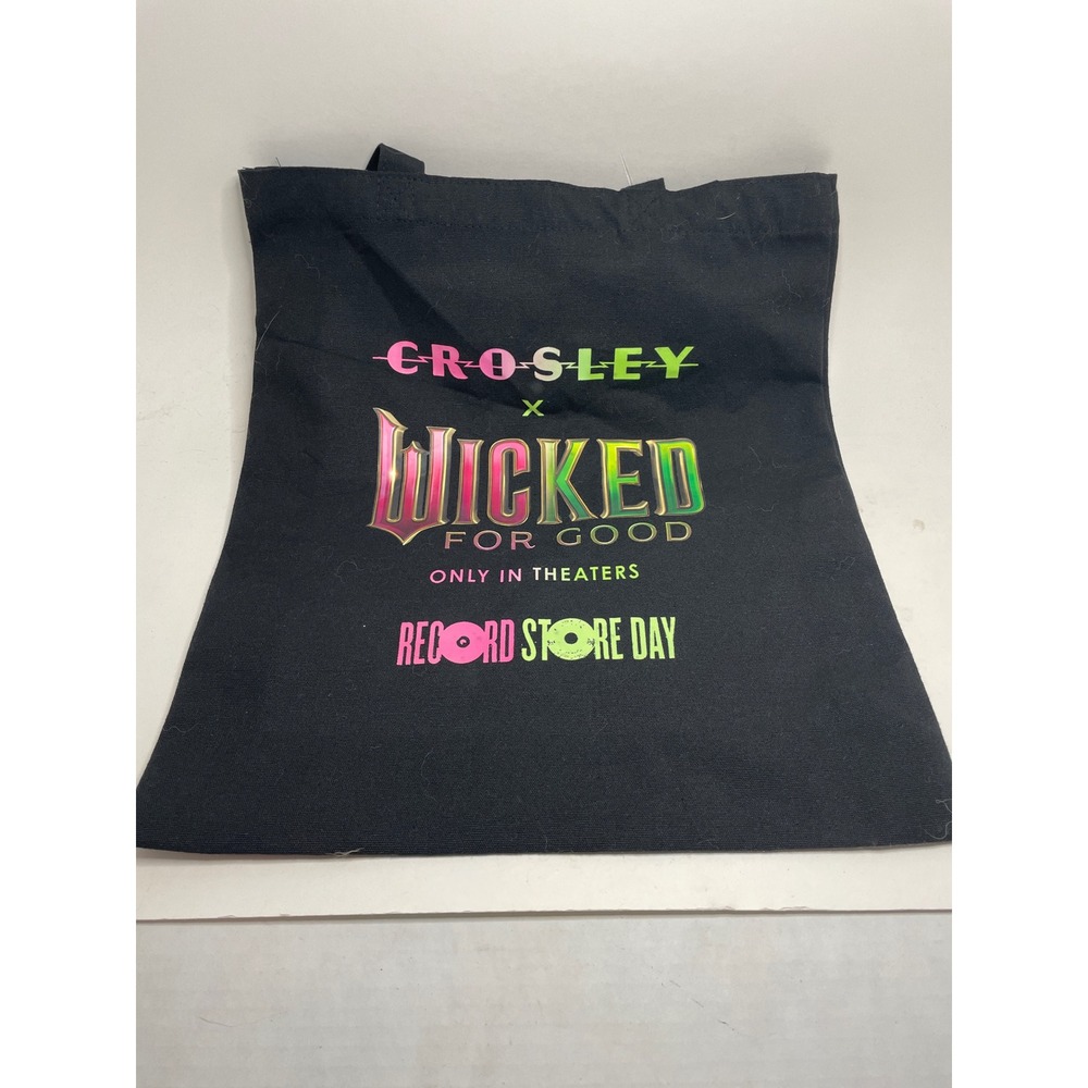 Crosley Tote Bag Black Wicked For Good Record Store Day Promo Canvas
